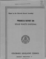 Solid waste disposal : report to the Colorado General Assembly