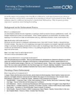 Pursuing a dance endorsement : questions and answers