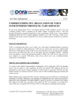 Understanding PUC regulation of voice over Internet protocol, VoIP, services