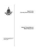 Interim Committee on Water Resources : report to the Colorado General Assembly