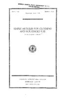 Simple articles for clothing and household use