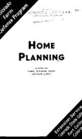 Home planning : a guide for county extension agents and local leaders