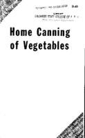 Home canning of vegetables : in a pressure cooker