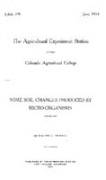 Some soil changes produced by micro-organisms