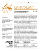 Feedlot manure management