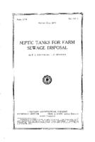 Septic tanks for farm sewage disposal