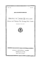 Serving in large quantities : menus and recipes for serving fifty guests