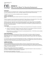 New tire fee (waste tire recycling development)