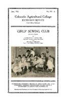 Girls' sewing club. Second year
