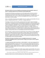 SLD topic brief: SLI and SLD