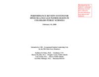 Performance review system for speech-language pathologists in Colorado public schools