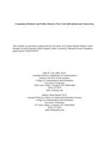 Community resilience and public libraries : post crisis information and connectivity