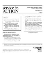 Caring for the elderly in families : caregiver characteristics