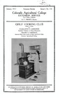 Girls' cooking club. First year