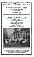Girls' sewing club. First year