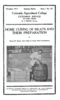 Home curing of meats and their preparation