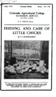 Feeding and care of little chicks