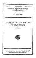 Co-operative marketing of live stock