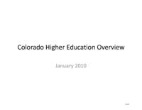 Colorado higher education overview