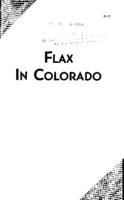 Flax in Colorado