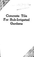 Concrete tile for sub-irrigated gardens