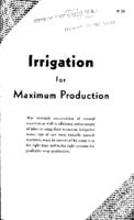 Irrigation for maximum production