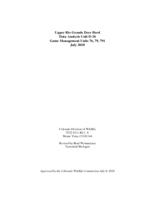Upper Rio Grande deer herd data analysis unit D-36, game management units 76, 79, 791