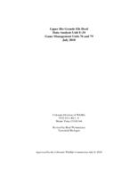 Upper Rio Grande elk herd data analysis unit E-34, game management unit 76 and 79