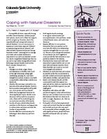 Coping with natural disasters