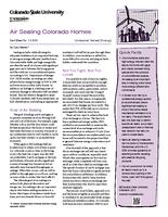 Air sealing Colorado homes