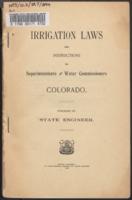Irrigation laws and instructions to superintendents and water commissioners, Colorado