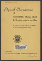 Physical characteristics of Colorado mule deer in relation to their age class
