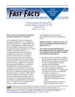 School occupational therapist (OTR) : Colorado Educator Licensing Act of 1991 1 CCR ʹ ʹ 301-37 2260.5 - R - 11 .02