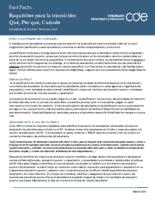 Requisitos para la transición: qué, por qué, cuándo