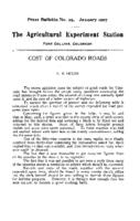 Cost of Colorado roads