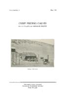 Creep feeding calves