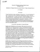 Salinization of irrigated soils and associated waters : a major Colorado problem