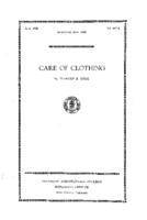 Care of clothing