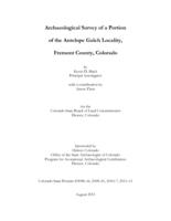 Archaeological survey of a portion of the Antelope Gulch locality, Fremont County, Colorado