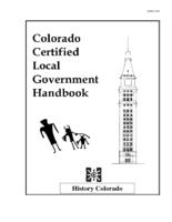 Colorado certified local government handbook
