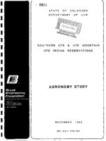 Southern Ute & Ute Mountain Ute Indian Reservation agronomy study