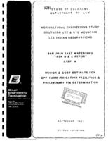 San Juan East Watershed task D & E report step A : design & cost estimate for off-farm irrigation facilities & PIA determination