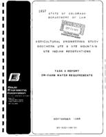 Task A report on-farm water requirements