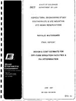 Navajo Watershed final report, design & cost estimate for off-farm irrigation facilities & PIA determination