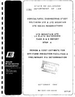 Ute Mountain Ute La Plata Watershed task D & E report step A : design & cost estimate for off-farm irrigation facilities & preliminary PIA determination