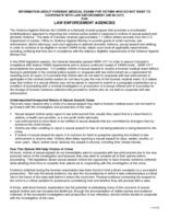 Information about forensic medical exams for victims who do not want to cooperate with law enforcement (HB 08-1217) for law enforcement agencies