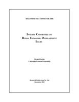 Interim Committee on Rural Economic Development Issues