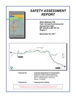 Safety assessment report : State highway 70A Twin Tunnels environmental assessment (EA) MP 240.00 to MP 247.24 Region 1
