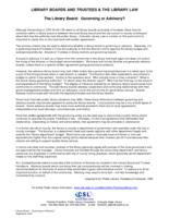 The library board: governing or advisory?