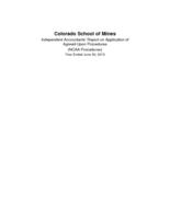 Colorado School of Mines independent accountants' report on application of agreed-upon procedures (NCAA procedures) year ended June 30, 2013